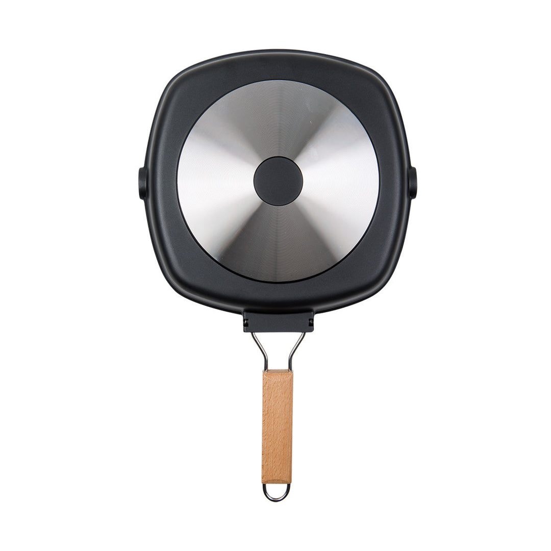 MASTERPAN Nonstick Grill Pan with Folding Handle, 8" (20cm)