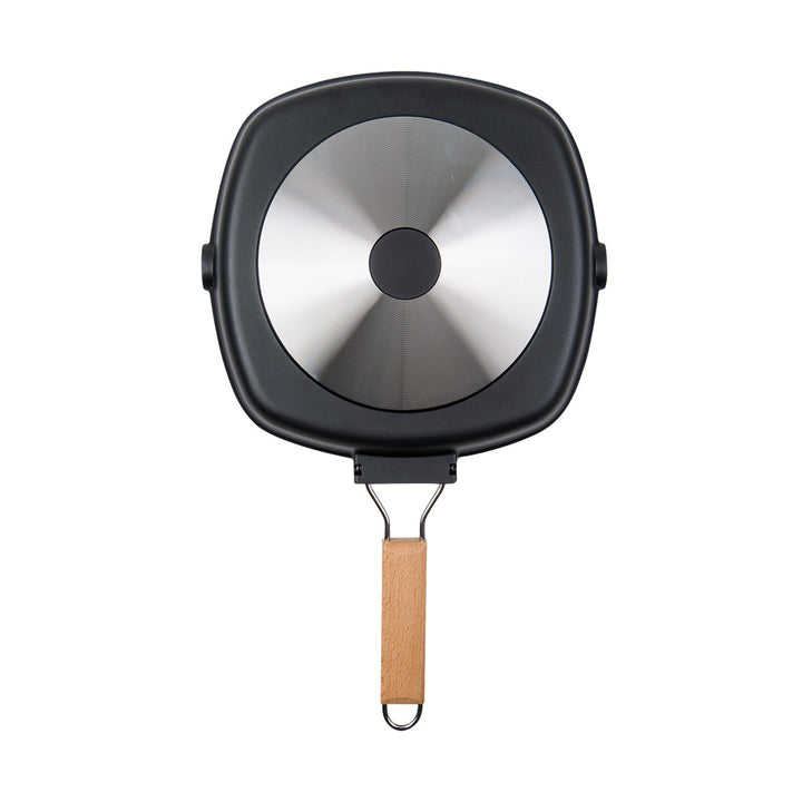 MASTERPAN Nonstick Grill Pan with Folding Handle, 8" (20cm)