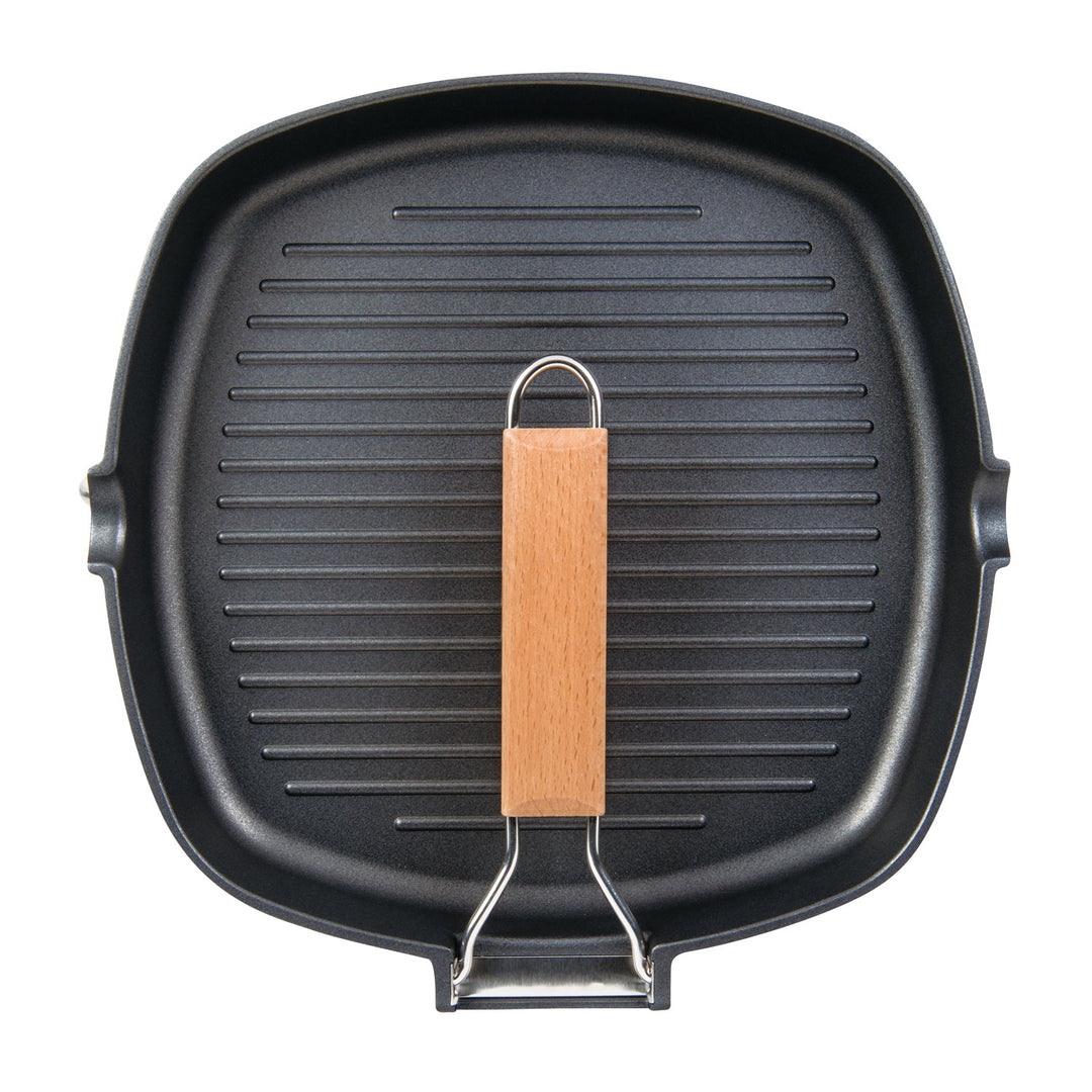 MASTERPAN Nonstick Grill Pan with Folding Handle, 11" (28cm)