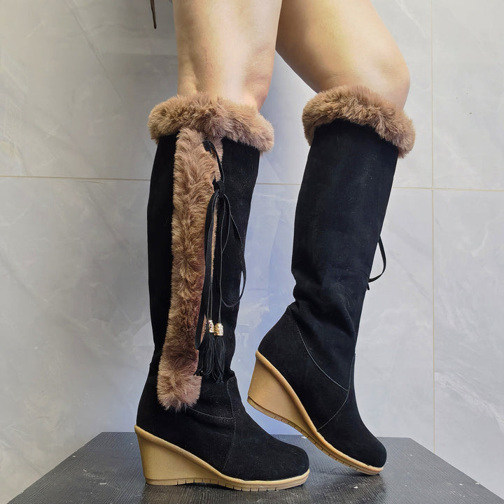 H&F Plush Long Combat Boots c