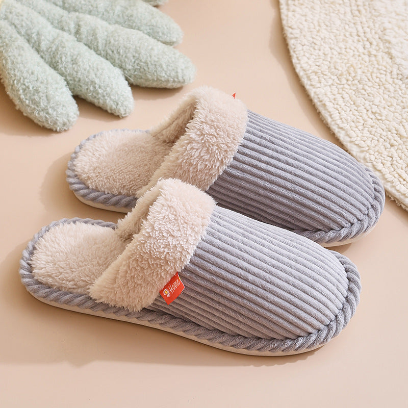 H&F Corduroy Home Slippers c