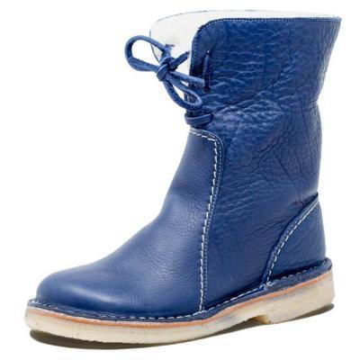 H&F Fur Lace-Up Snow Boots c