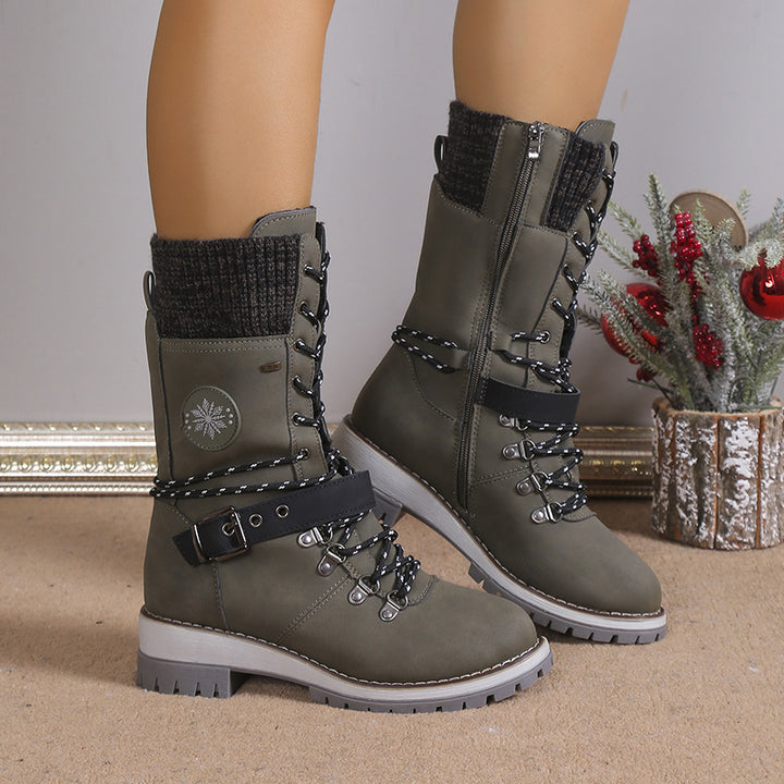 H&F Fur Warm Knee-High Boots c