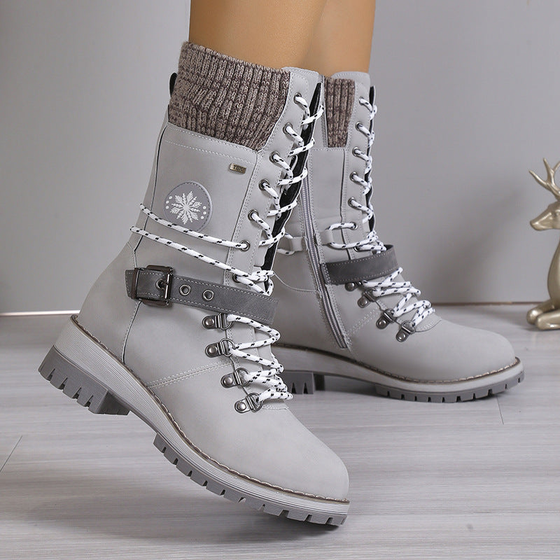 H&F Fur Warm Knee-High Boots c