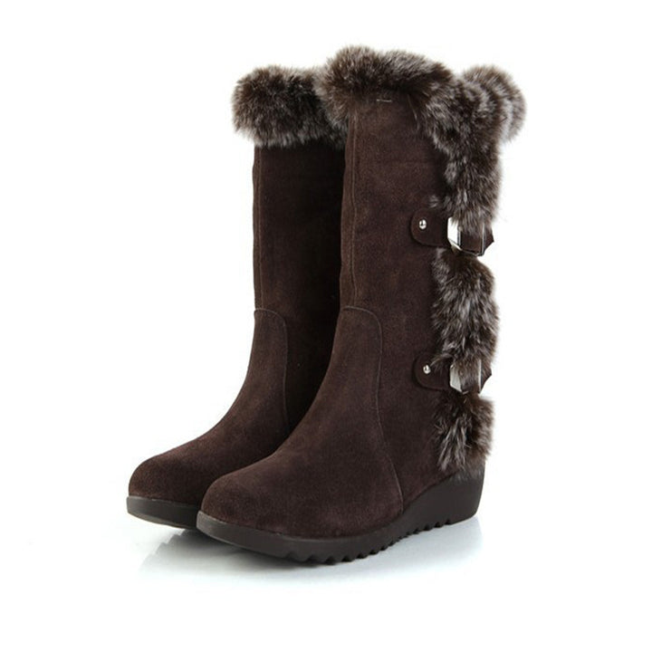 H&F Fur Casual Mid-Calf Boots c