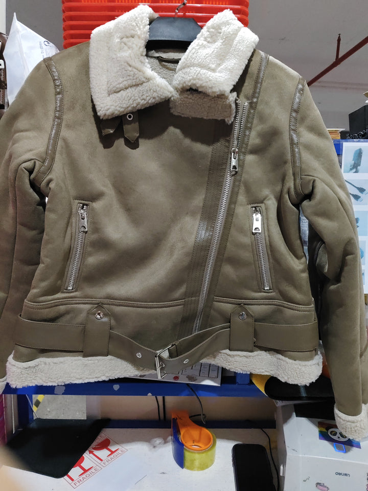 H&F Suede Lapel Jacket c
