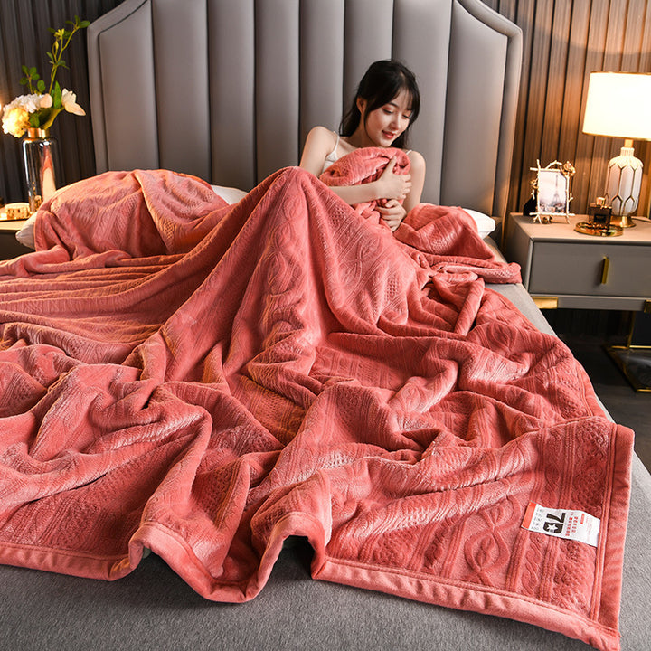 H&F Carved Fleece Blanket c
