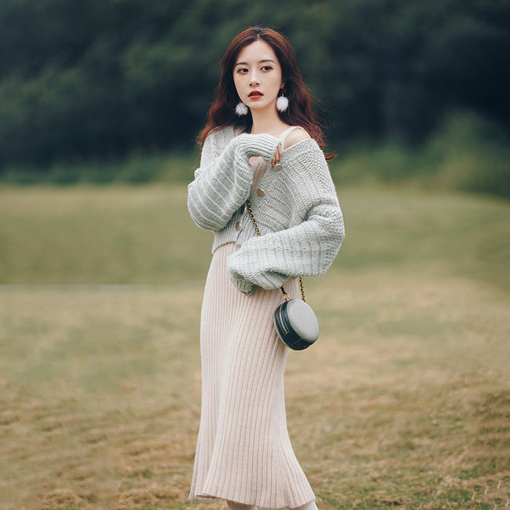 H&F Sweater Skirt Set c