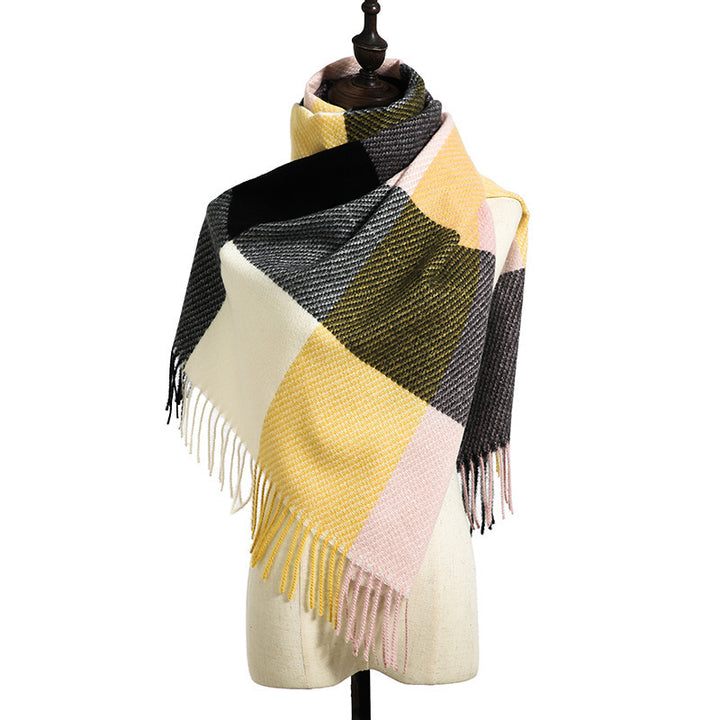 H&F Cashmere Tassel Scarf c