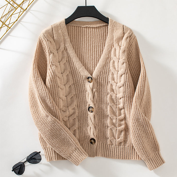 H&F Twist Solid Cardigan c