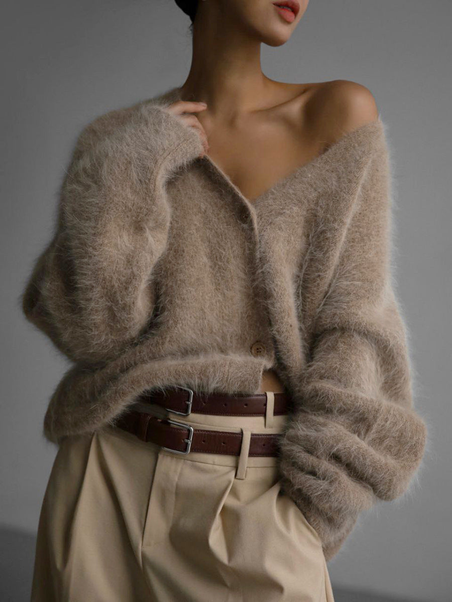 H&F V Neck Button Cardigan c