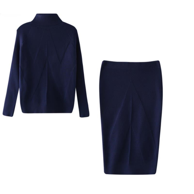 H&F Turtleneck Knit Skirt c