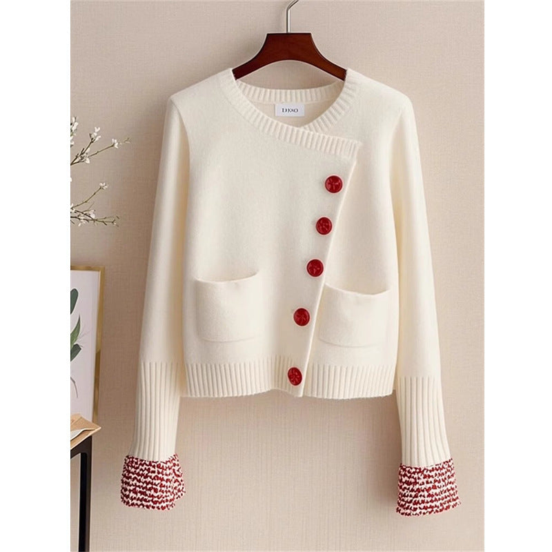 H&F White Knitted Cardigan c