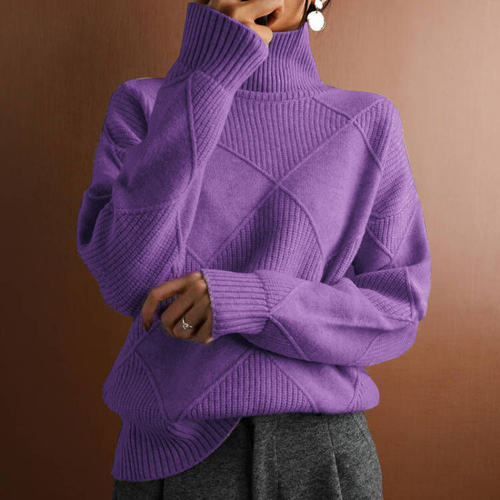 H&F High Collar Knit Sweater c