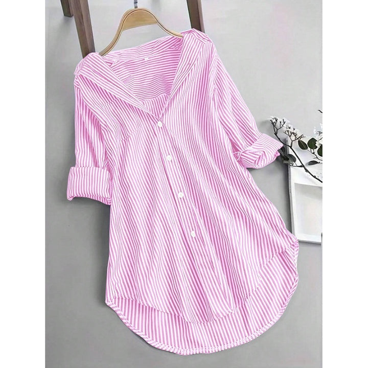 H&F Oversized Striped Blouse c