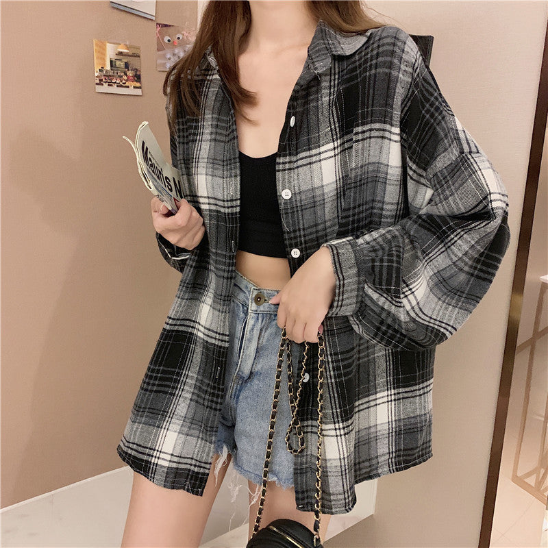 H&F Retro Plaid Shirt c