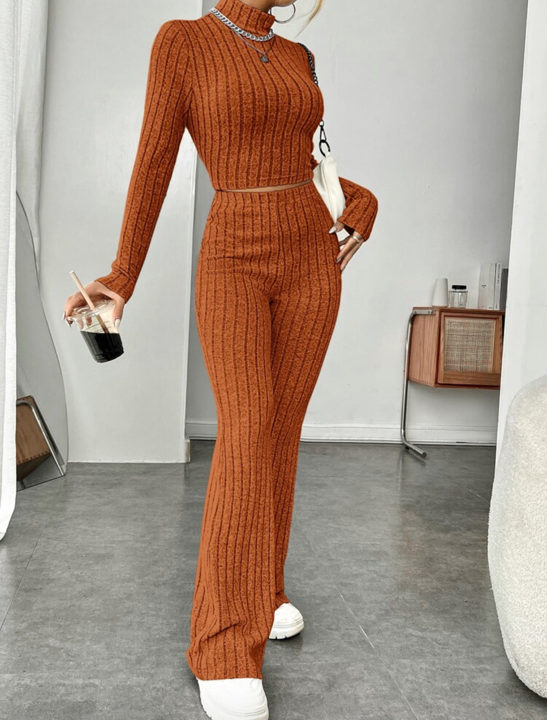 H&F Turtleneck Trouser Suit c