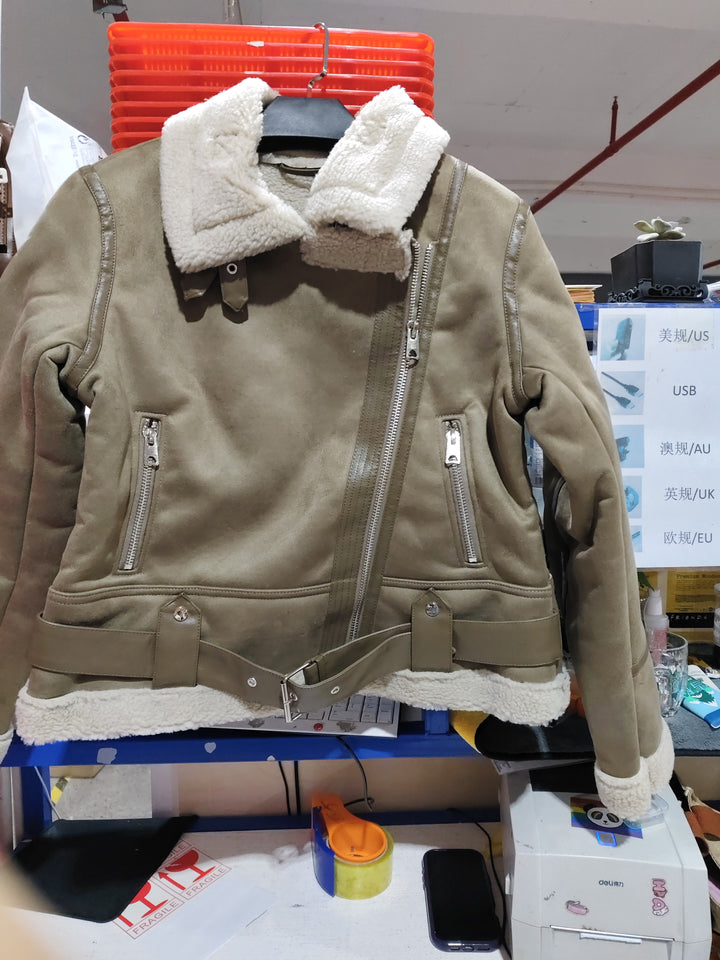 H&F Suede Lapel Jacket c