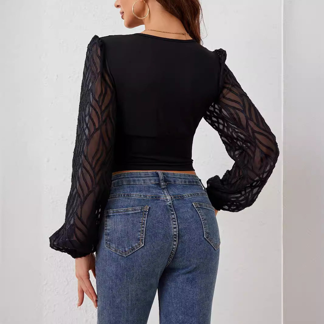 H&F Chiffon Lantern Top c