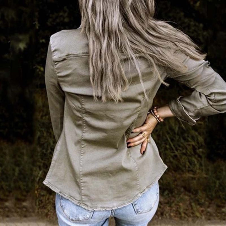 H&F Mid-Length Denim Jacket c