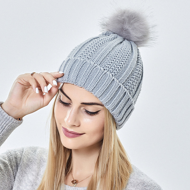 H&F Satin Pom Beanie c
