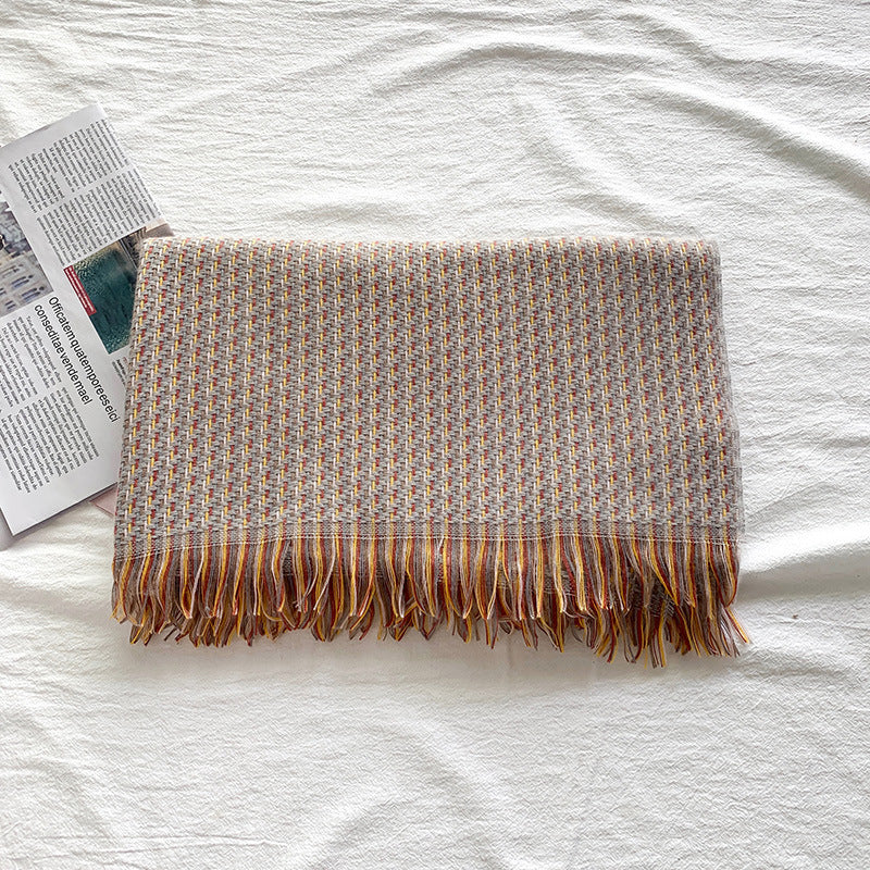 H&F Cashmere Tassel Shawl c