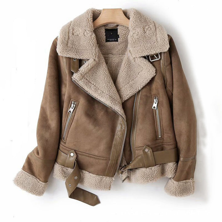 H&F Suede Lapel Jacket c
