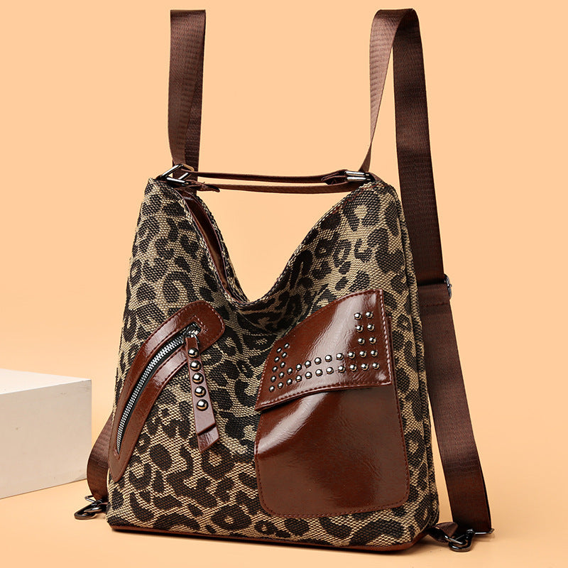 H&F Houndstooth Rivet Backpack c