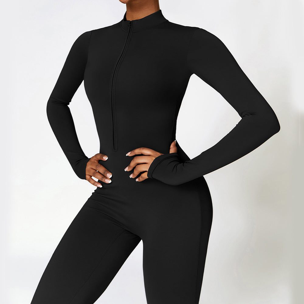 H&F Zipper Fitness Jumpsuit c