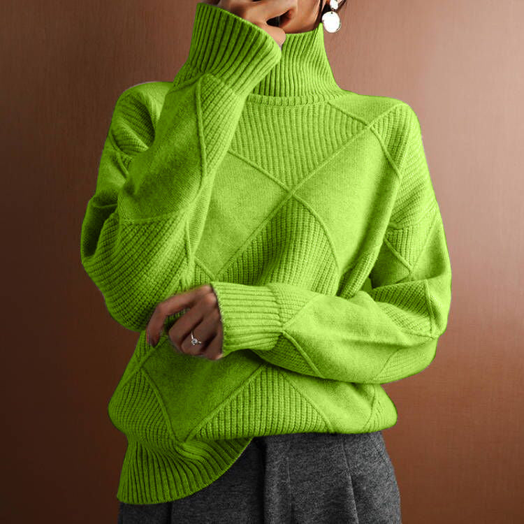 H&F High Collar Knit Sweater c