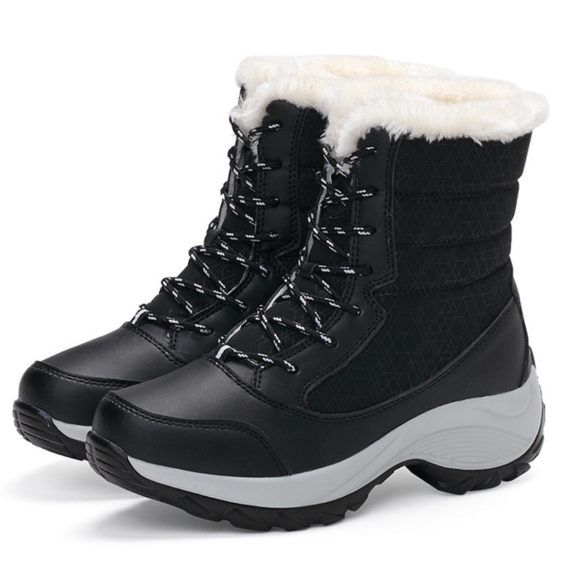 H&F Plush Ankle Snow Boots c