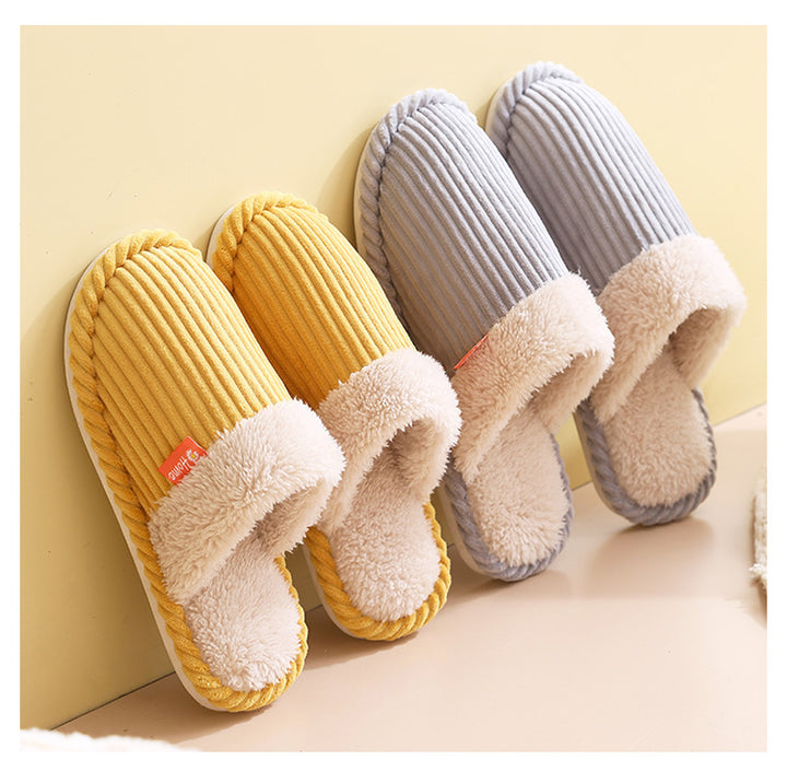 H&F Corduroy Home Slippers c