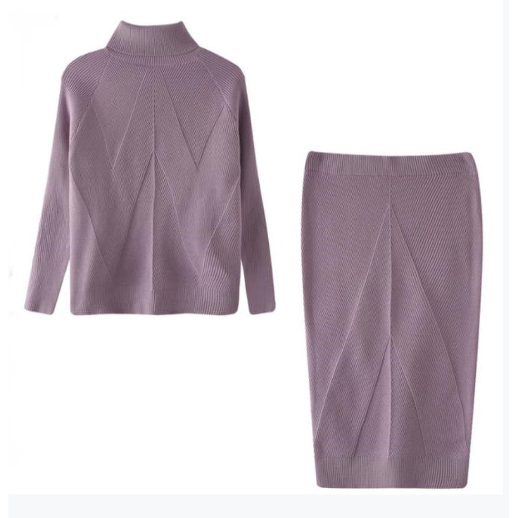 H&F Turtleneck Knit Skirt c