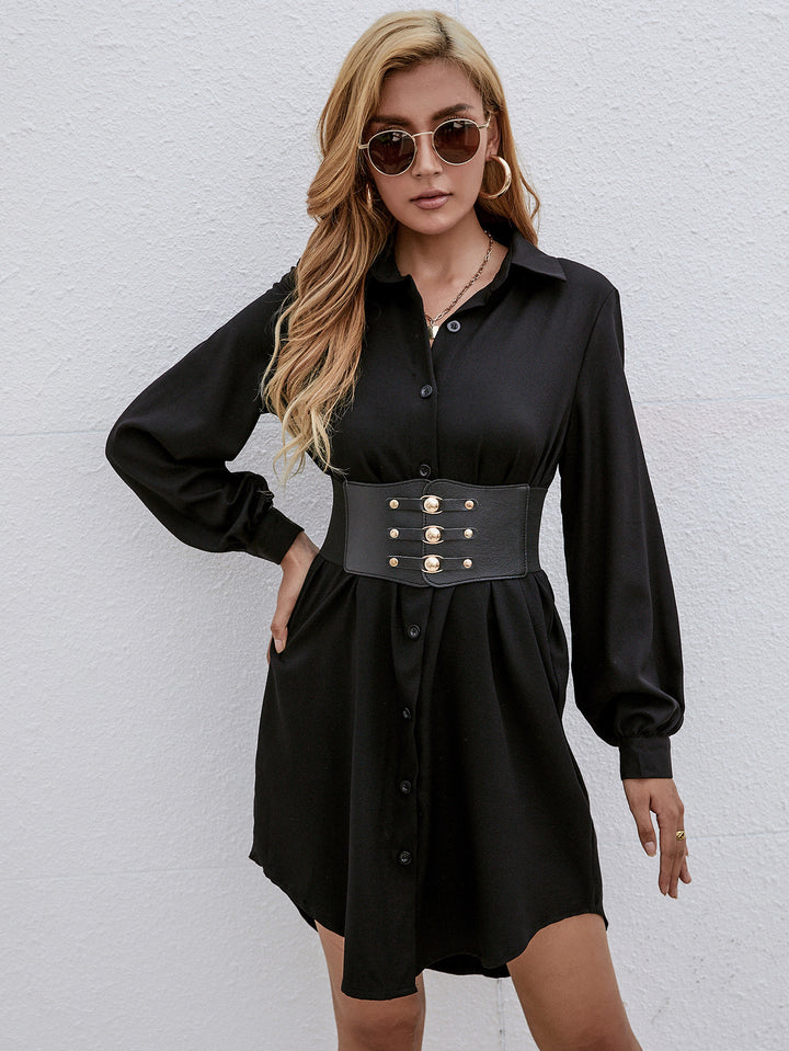 H&F Belted Shirt Dress c