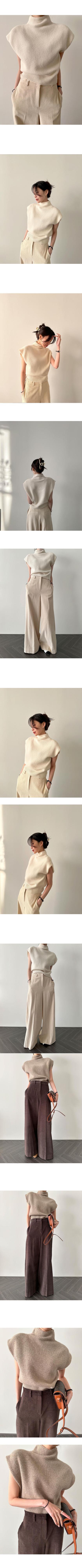 Sleeveless Knitwear Sweater