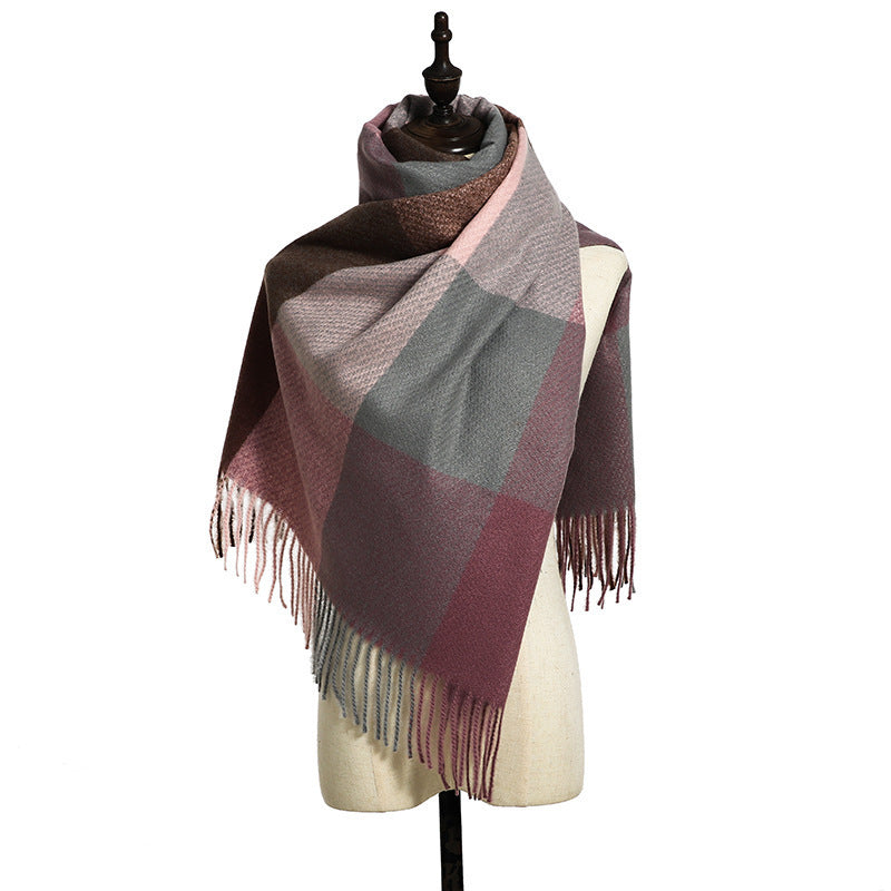 H&F Cashmere Tassel Scarf c
