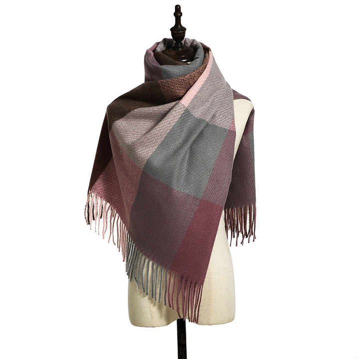 H&F Cashmere Tassel Scarf c