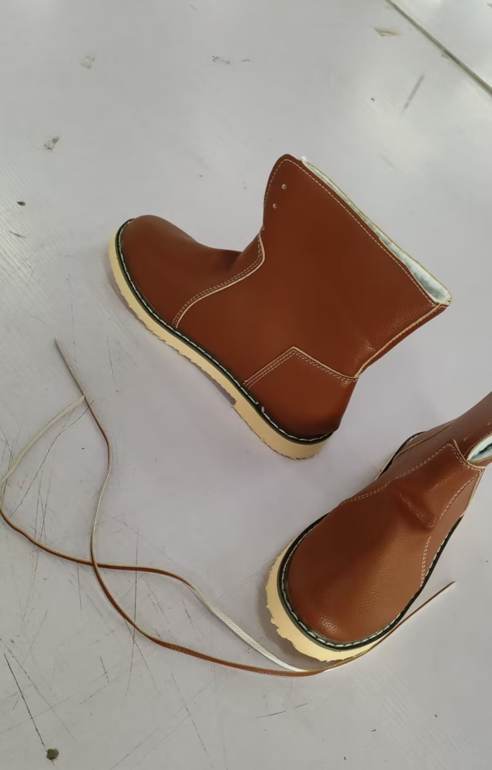 H&F Fur Lace-Up Snow Boots c