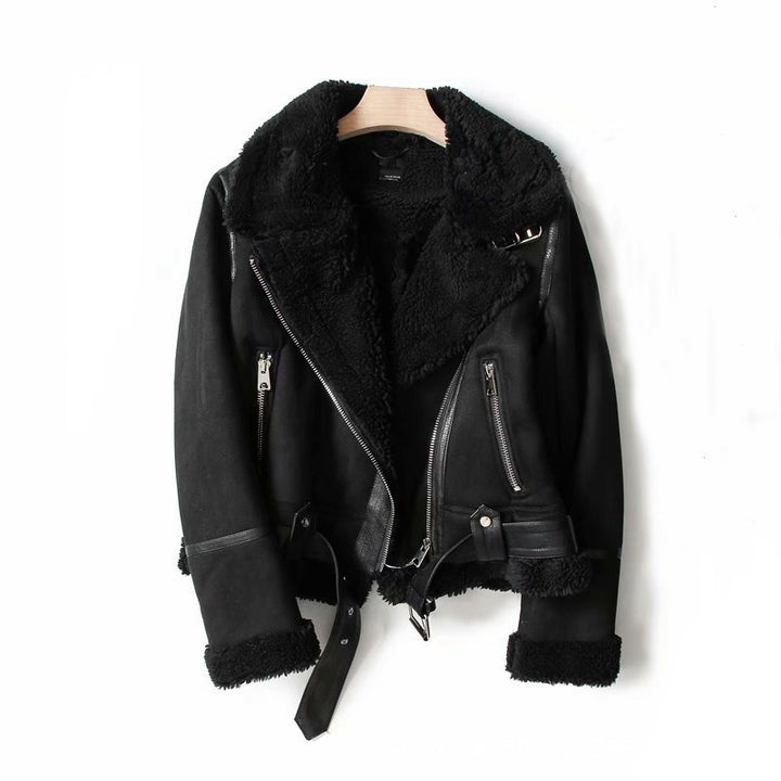 H&F Suede Lapel Jacket c