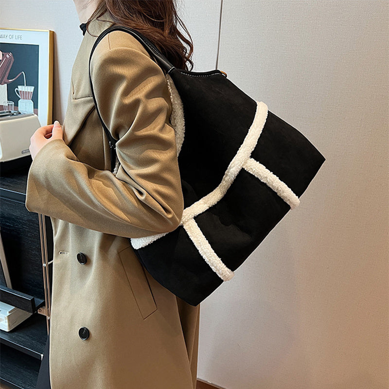 H&F Plush Suede Tote c