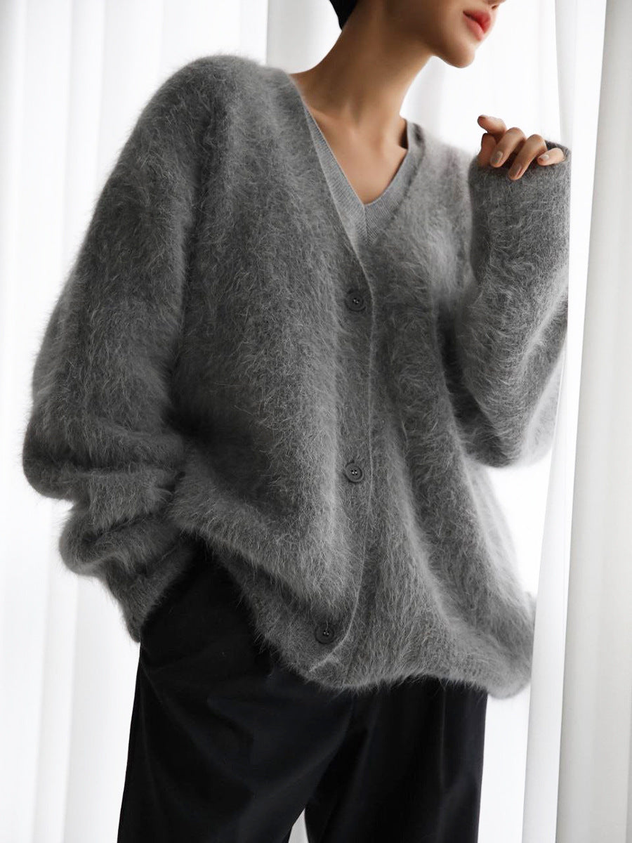 H&F V Neck Button Cardigan c
