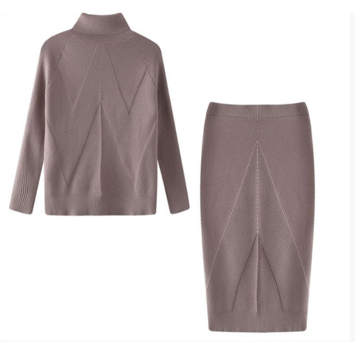 H&F Turtleneck Knit Skirt c