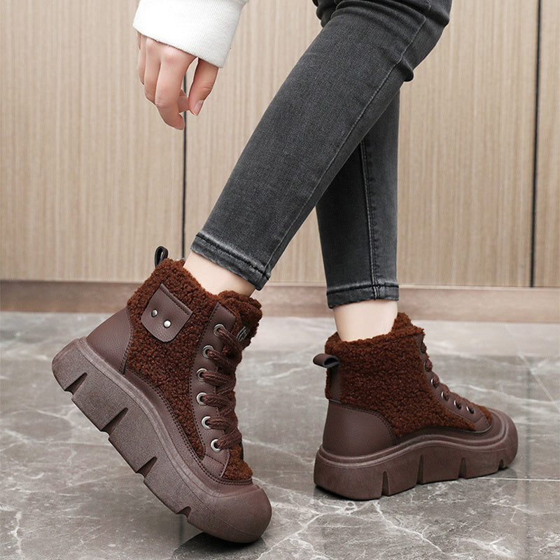 H&F Lace-Up Snow Boots c