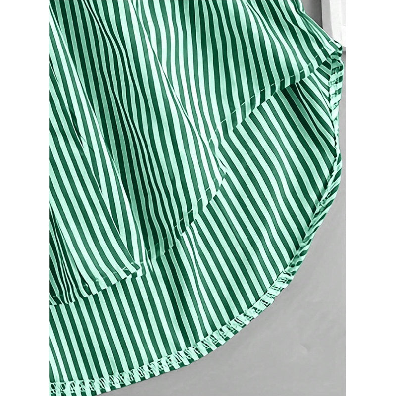 H&F Oversized Striped Blouse c