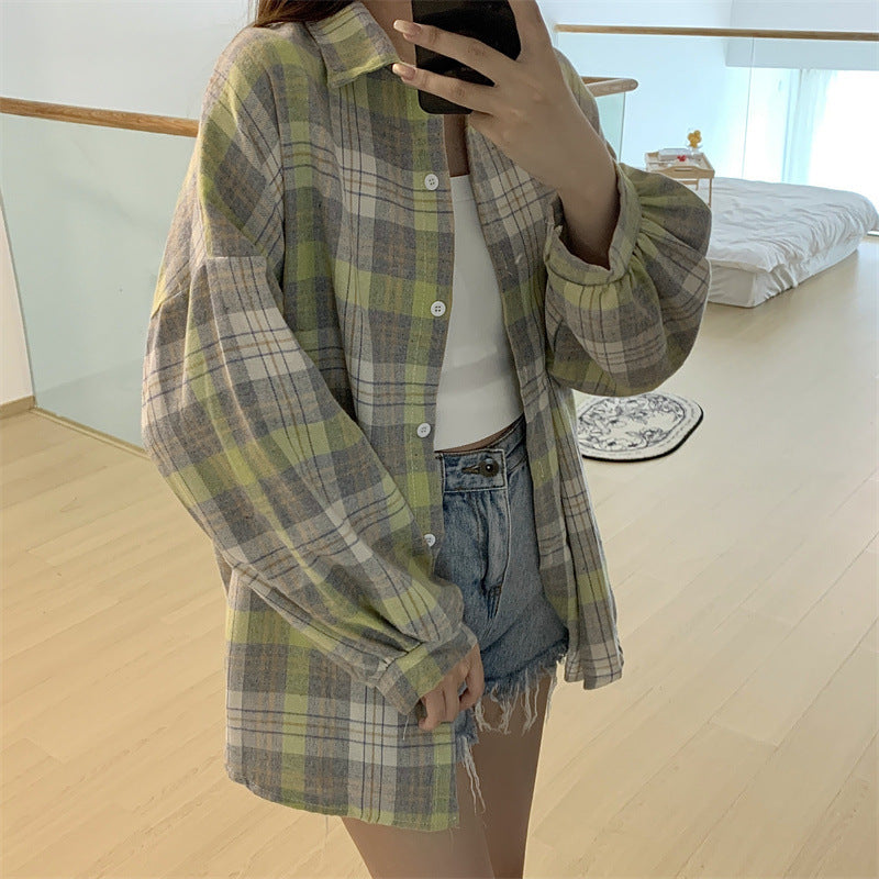 H&F Retro Plaid Shirt c