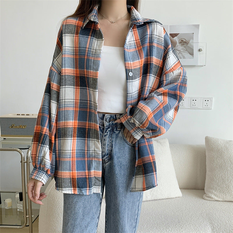 H&F Retro Plaid Shirt c
