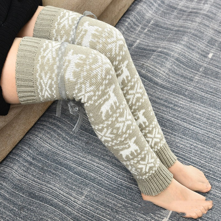 H&F Wool Overknee Socks c