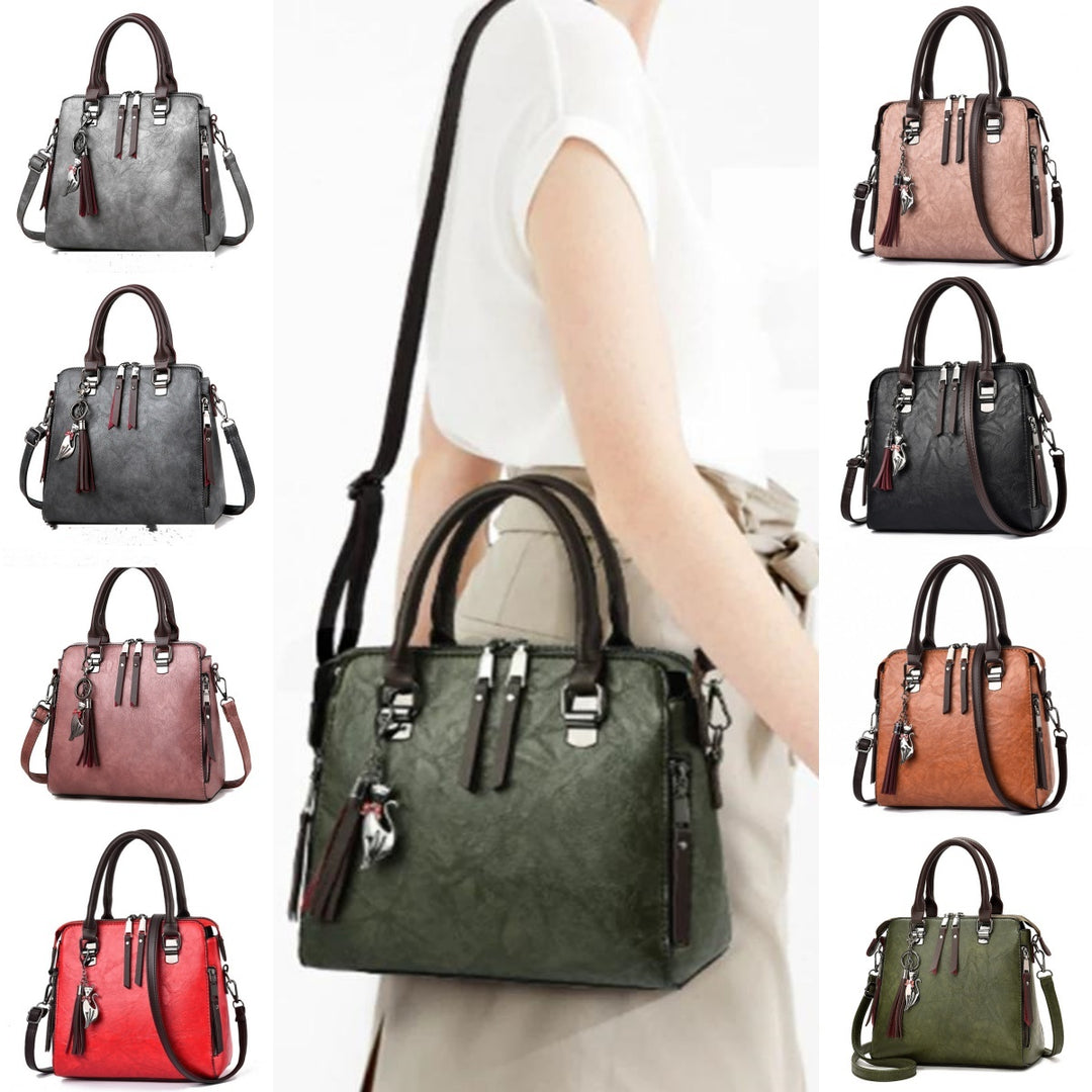 H&F Tassel Leather Tote c