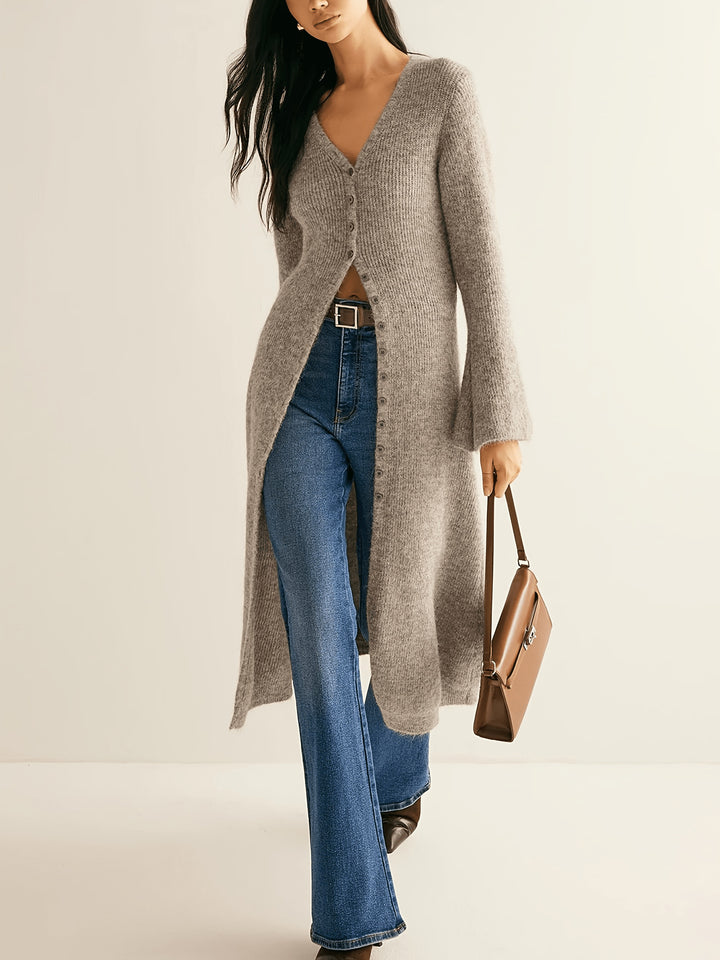 French Retro Long Cardigan