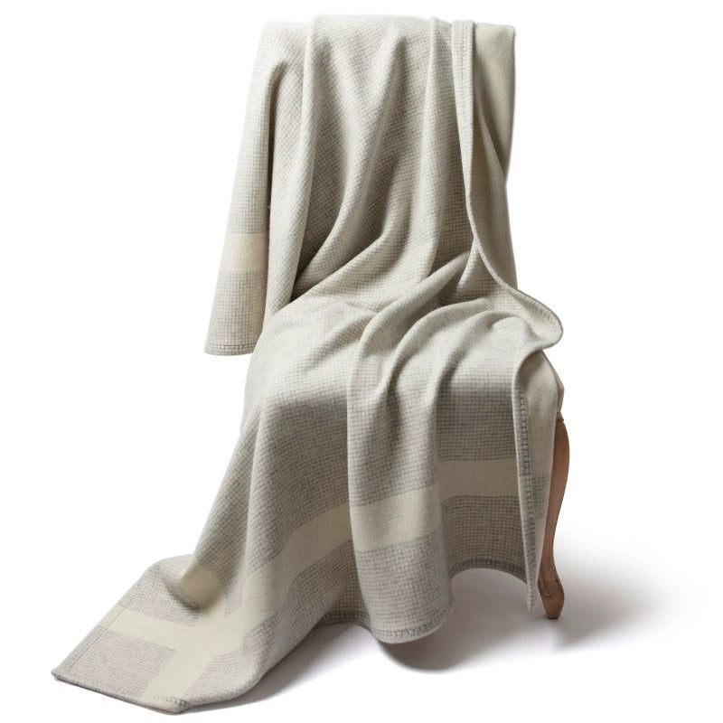 H&F Wool Lattice Blanket c